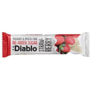 Jogurttikuorrutteinen myslipatukka ilman lisättyä sokeria Diablo Sugar Free Strawberry, 30 g