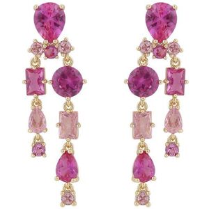 Snö Of Sweden Ellie Pendant Earring – Gold/Mix Fuchsia