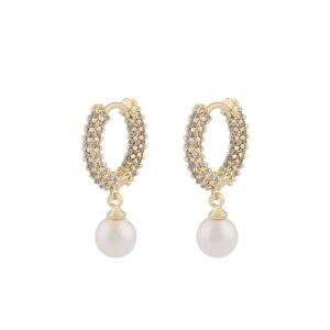 Snö Of Sweden Lydia Pearl Ring Earring Onesize – Gold/White