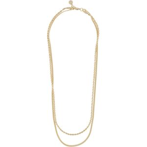 Snö Of Sweden Serena Double Necklace – Plain Gold