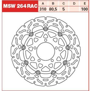 Jarrulevy Trw Msw264rac, 1 Kappale Jarrulevy Trw Msw264rac, 1 Kappale