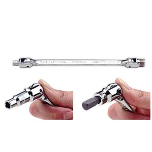 Nivelavain, Kaksipuolinen Toptul 1/4 Tuumaa Kuusiokolo Kanssa Adapter Für 1/4 Tuumaa-Nuss Nivelavain, Kaksipuolinen Toptul 1/4 Tuumaa Kuusiokolo Kanssa Adapter Für 1/4 Tuumaa-Nuss