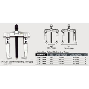 Kaksivarsinen Vetolaite Toptul 120 mm (Sisäpuoli 30-120mm, Äußen 90-180mm) Kaksivarsinen Vetolaite Toptul 120 mm (Sisäpuoli 30-120mm, Äußen 90-180mm)