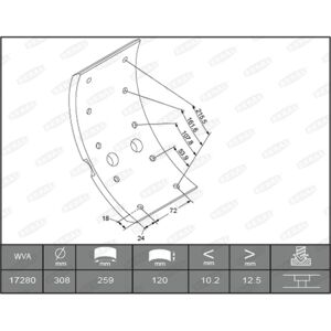 BERAL KBL17280.3-1561 Jarrupalasarja 308mm Ø BERAL KBL17280.3-1561 Jarrupalasarja 308mm Ø