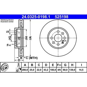 ATE PowerDisc jarrulevy - Ilmastoitu 280mm-25mm - Jarruosat ATE PowerDisc jarrulevy - Ilmastoitu 280mm-25mm - Jarruosat
