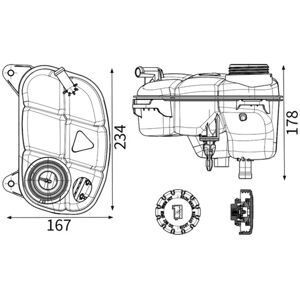 Tasaussäiliö, Jäähdytysneste Mahle Crt 298 000s Tasaussäiliö, Jäähdytysneste Mahle Crt 298 000s
