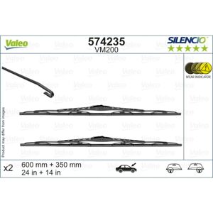 Pyyhkijänsulka Valeo Silencio 574235, 600/350mm, Edessä, 2 Kappale Pyyhkijänsulka Valeo Silencio 574235, 600/350mm, Edessä, 2 Kappale