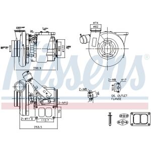 NISSENS 93769 Turboilmasuutin - Öljyllä jäähdytetty - Renault Trucks NISSENS 93769 Turboilmasuutin - Öljyllä jäähdytetty - Renault Trucks