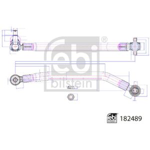 Ohjaustanko, Pyörän Jousitus Febi Bilstein 182489 Ohjaustanko, Pyörän Jousitus Febi Bilstein 182489