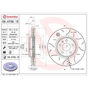 Jarrulevy Brembo 09.A758.1s Jarrulevy Brembo 09.A758.1s