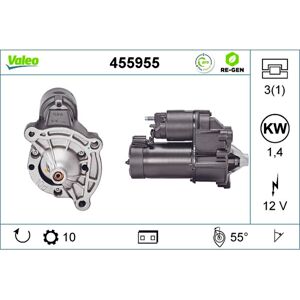 VALEO REMANUFACTURED PREMIUM 455955 Starttari - 12V, 10 hampaita, oikealle kääntyy - startteri VALEO REMANUFACTURED PREMIUM 455955 Starttari - 12V, 10 hampaita, oikealle kääntyy - startteri