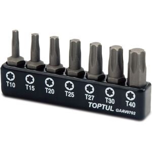 Torx-Ruuvimeisselin Kärki Toptul 1/4 Tuumaa 7 Kpl T10 T15 T20 T25 T27 T30 T40 Torx-Ruuvimeisselin Kärki Toptul 1/4 Tuumaa 7 Kpl T10 T15 T20 T25 T27 T30 T40