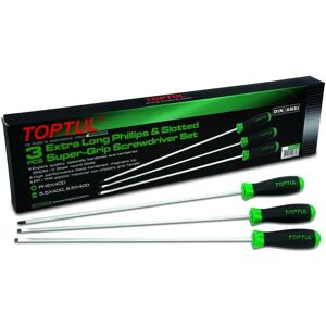 Ura- Ja Ristipääruuvimeisselisarja Toptul 3stk Ph2x400 Rako 6.5x400 Ura- Ja Ristipääruuvimeisselisarja Toptul 3stk Ph2x400 Rako 6.5x400