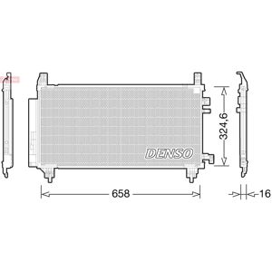 DENSO DCN50046 Ilmastointikondensaattori - Kuivaimen kanssa DENSO DCN50046 Ilmastointikondensaattori - Kuivaimen kanssa