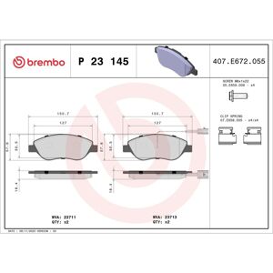 Jarrupalasarja Brembo P 23 145, Edessä Jarrupalasarja Brembo P 23 145, Edessä