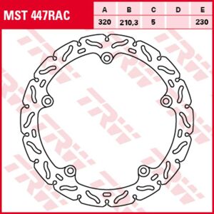 Jarrulevy Trw Mst447rac, 1 Kappale Jarrulevy Trw Mst447rac, 1 Kappale