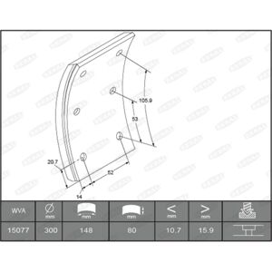 Beral jarrulevyt - 6x48 naulat - 300mm rumpu - Standard Beral jarrulevyt - 6x48 naulat - 300mm rumpu - Standard