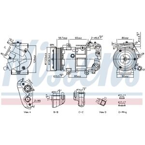 NISSENS 891109 Kompressori - Ilmastointi, Peugeot, Citroën, Opel, Vauxhall NISSENS 891109 Kompressori - Ilmastointi, Peugeot, Citroën, Opel, Vauxhall