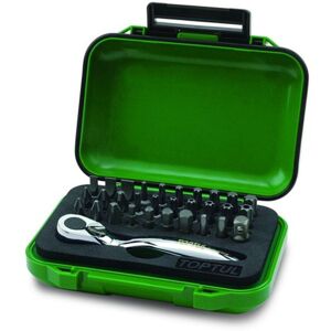 Hylsyavainsarja Toptul 1/4 Tuumaa 31 Kappale (Sl, Ph, Pz, Torx, Sq) Hylsyavainsarja Toptul 1/4 Tuumaa 31 Kappale (Sl, Ph, Pz, Torx, Sq)