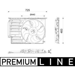 Tuuletin, Moottorin Jäähdytys Mahle Cff 671 000p Tuuletin, Moottorin Jäähdytys Mahle Cff 671 000p