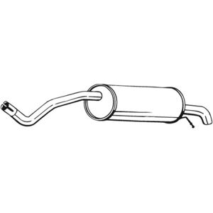 BOSAL 220-011 Pakoputken äänenvaimennin - Pakoputkisto BOSAL 220-011 Pakoputken äänenvaimennin - Pakoputkisto