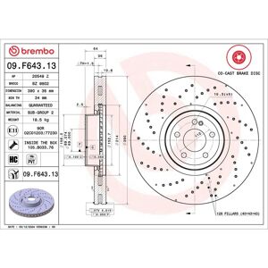 Jarrulevy Brembo 09.F643.13 Jarrulevy Brembo 09.F643.13