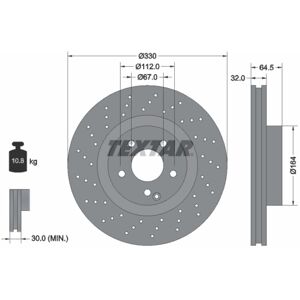 TEXTAR Jarrulevy - Ilmastoitu, Rei'itetty, 67/330/32 - Jarrulevy TEXTAR Jarrulevy - Ilmastoitu, Rei'itetty, 67/330/32 - Jarrulevy