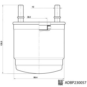 Blue Print Polttoainesuodatin - Metallinen kotelo - Sisähalkaisija 32mm - Korkeus 136mm - Ulkohalkaisija 99mm - Letkun halkaisija 10mm - 0,20kg tiivisteillä Blue Print Polttoainesuodatin - Metallinen kotelo - Sisähalkaisija 32mm - Korkeus 136mm - Ulkohalkaisija 99mm - Letkun halkaisija 10mm - 0,20kg tiivisteillä