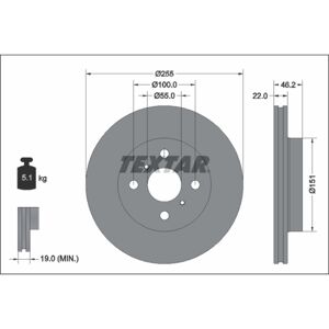 TEXTAR Toyota Yaris IV Ilmastoitu jarrulevy - Disc Brake Rotor TEXTAR Toyota Yaris IV Ilmastoitu jarrulevy - Disc Brake Rotor