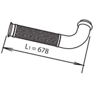 DINEX 66220 Pakoputki - Keskiasennus - 740mm DINEX 66220 Pakoputki - Keskiasennus - 740mm