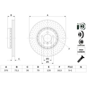 Bosch 0 986 479 E21 Etuosa Ventilated Korkea Hiilipitoisuus Bosch 0 986 479 E21 Etuosa Ventilated Korkea Hiilipitoisuus