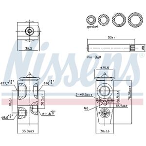 NISSENS 999448 Ilmastoinnin laajennusventtiili - Varaosa ilmastoinnille NISSENS 999448 Ilmastoinnin laajennusventtiili - Varaosa ilmastoinnille