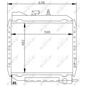NRF 53714 Alumiinijäähdytin - Hiekkapuhalletut jäähdytysrivit, 482x598mm NRF 53714 Alumiinijäähdytin - Hiekkapuhalletut jäähdytysrivit, 482x598mm