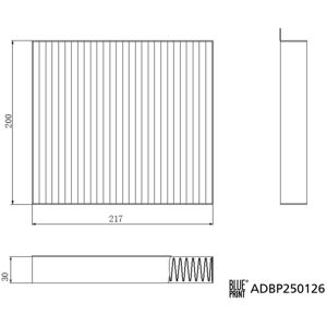 Raitisilmasuodatin Blue Print Adbp250126 Raitisilmasuodatin Blue Print Adbp250126