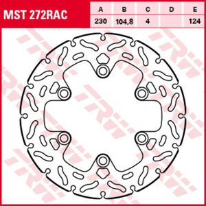 Jarrulevy Trw Mst272rac, 1 Kappale Jarrulevy Trw Mst272rac, 1 Kappale