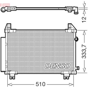 Lauhdutin, Ilmastointilaite Denso Dcn50062 Lauhdutin, Ilmastointilaite Denso Dcn50062