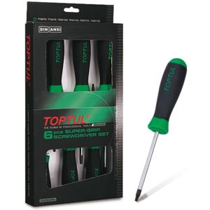 TOPTUL GAAE0610 Setti TORX-ruuvimeisseleitä T10, T15, T20, T25, T30, T40 TOPTUL GAAE0610 Setti TORX-ruuvimeisseleitä T10, T15, T20, T25, T30, T40