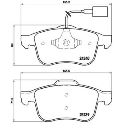 Jarrupalasarja Brembo Xtra P 23 132x, Takana Jarrupalasarja Brembo Xtra P 23 132x, Takana