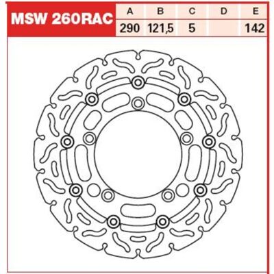 Jarrulevy Trw Msw260rac, 1 Kappale Jarrulevy Trw Msw260rac, 1 Kappale