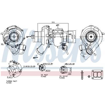 NISSENS 93677 Pakokaasutturbolaturi - Turbo NISSENS 93677 Pakokaasutturbolaturi - Turbo