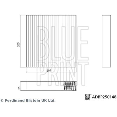 Raitisilmasuodatin Blue Print Adbp250148 Raitisilmasuodatin Blue Print Adbp250148