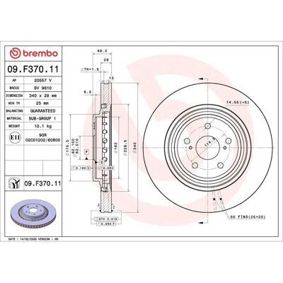 Jarrulevy Brembo 09.F370.11 Jarrulevy Brembo 09.F370.11