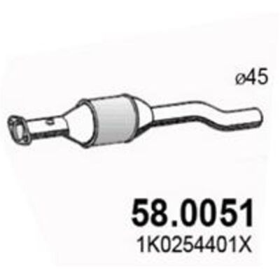 Katalysaattori Asso Marmitte Srl 58.0051 Katalysaattori Asso Marmitte Srl 58.0051