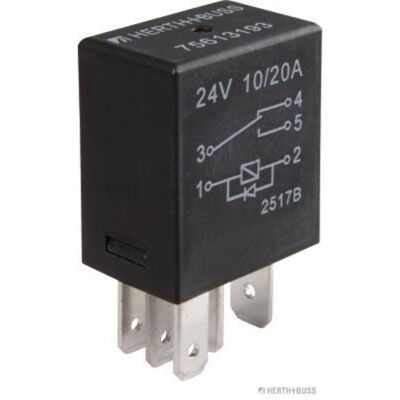 Herth+Buss Jakoparts Relé - 75613193 - 24V - 5 Puolet - Diodalla - Kytkintoiminto Herth+Buss Jakoparts Relé - 75613193 - 24V - 5 Puolet - Diodalla - Kytkintoiminto