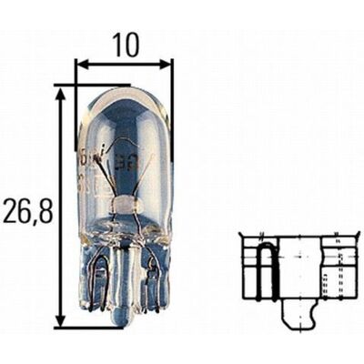 Hehkulamppu Halogen Hella W5w Heavy Duty 24v, 5w, 10 Kappaletta Hehkulamppu Halogen Hella W5w Heavy Duty 24v, 5w, 10 Kappaletta