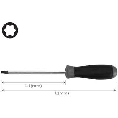 TOPTUL T5 tarkkuusruuvimeisseli - 50mm TOPTUL T5 tarkkuusruuvimeisseli - 50mm
