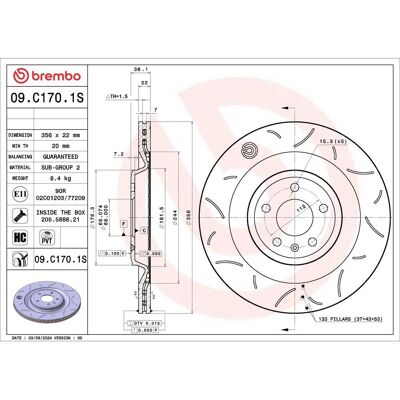 Jarrulevy Brembo 09.C170.1s Jarrulevy Brembo 09.C170.1s