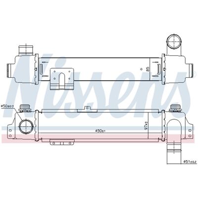 NISSENS 96384 Intercooler - Ilmasta-ilmaan, Kia Sorento 1 NISSENS 96384 Intercooler - Ilmasta-ilmaan, Kia Sorento 1