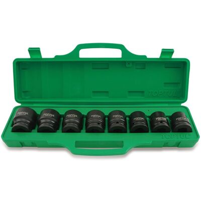 Voimahylsysarja Toptul 3/4 Tuumaa 8 Stk22 24 27 30 32 33 36 38 Mm Kuusiokolo Voimahylsysarja Toptul 3/4 Tuumaa 8 Stk22 24 27 30 32 33 36 38 Mm Kuusiokolo