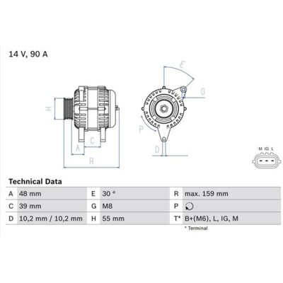 Vaihtovirtalaturi Bosch 0 986 049 211 Vaihtovirtalaturi Bosch 0 986 049 211